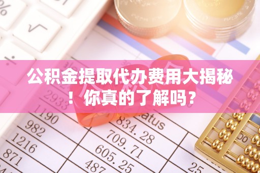 武陵源公积金提取代办费用大揭秘！你真的了解吗？