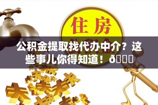 武陵源公积金提取找代办中介？这些事儿你得知道！😎