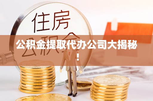 武陵源公积金提取代办公司大揭秘！