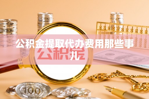 武陵源公积金提取代办费用那些事儿